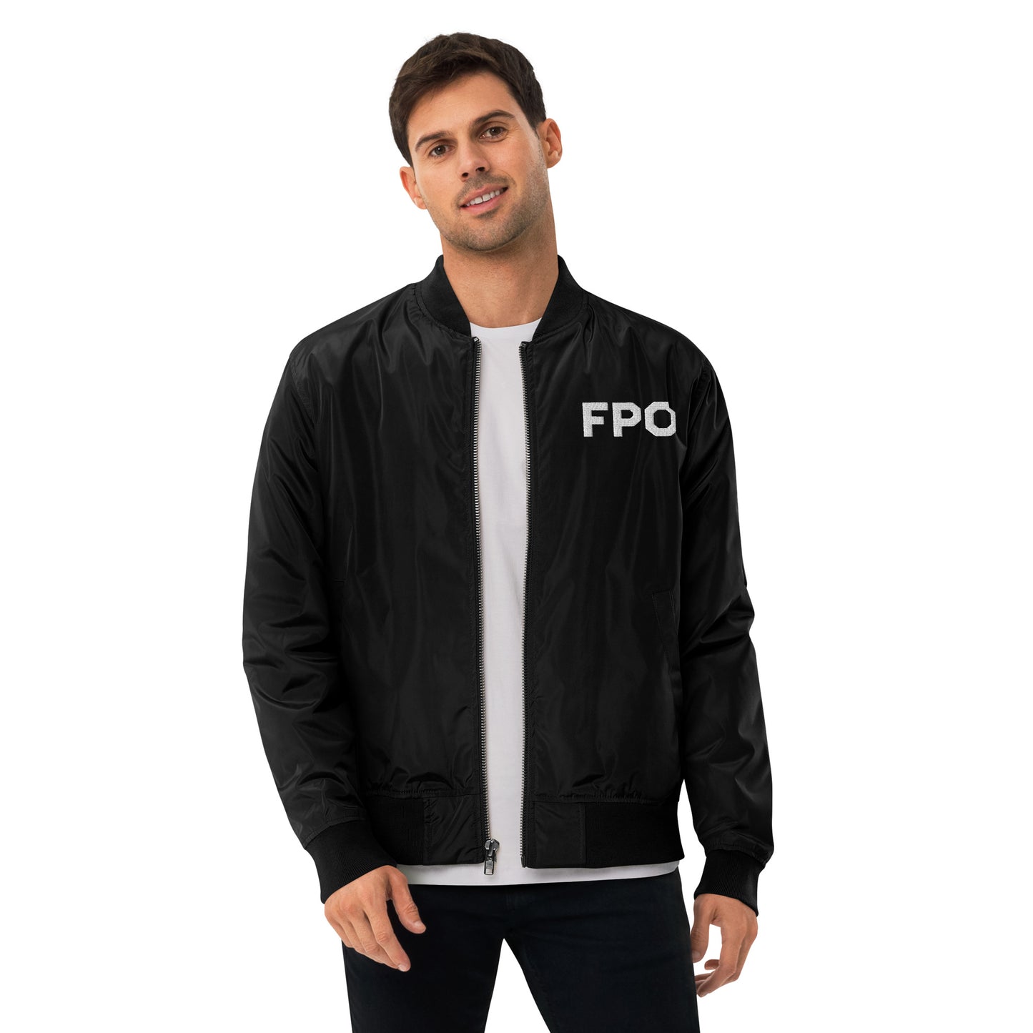 FPO Embroidered Premium recycled bomber jacket