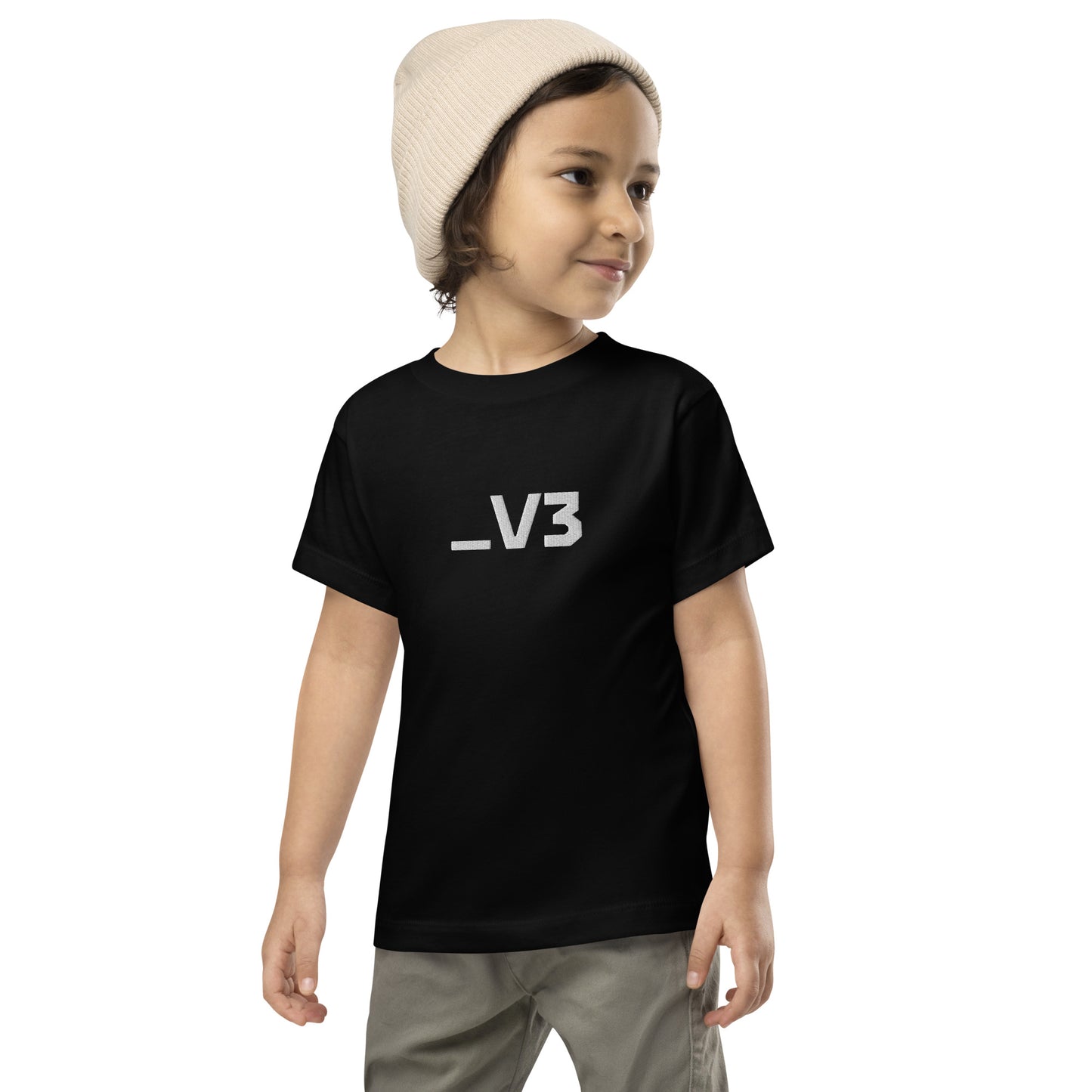 _V3 Embroidered Toddler Short Sleeve Tee