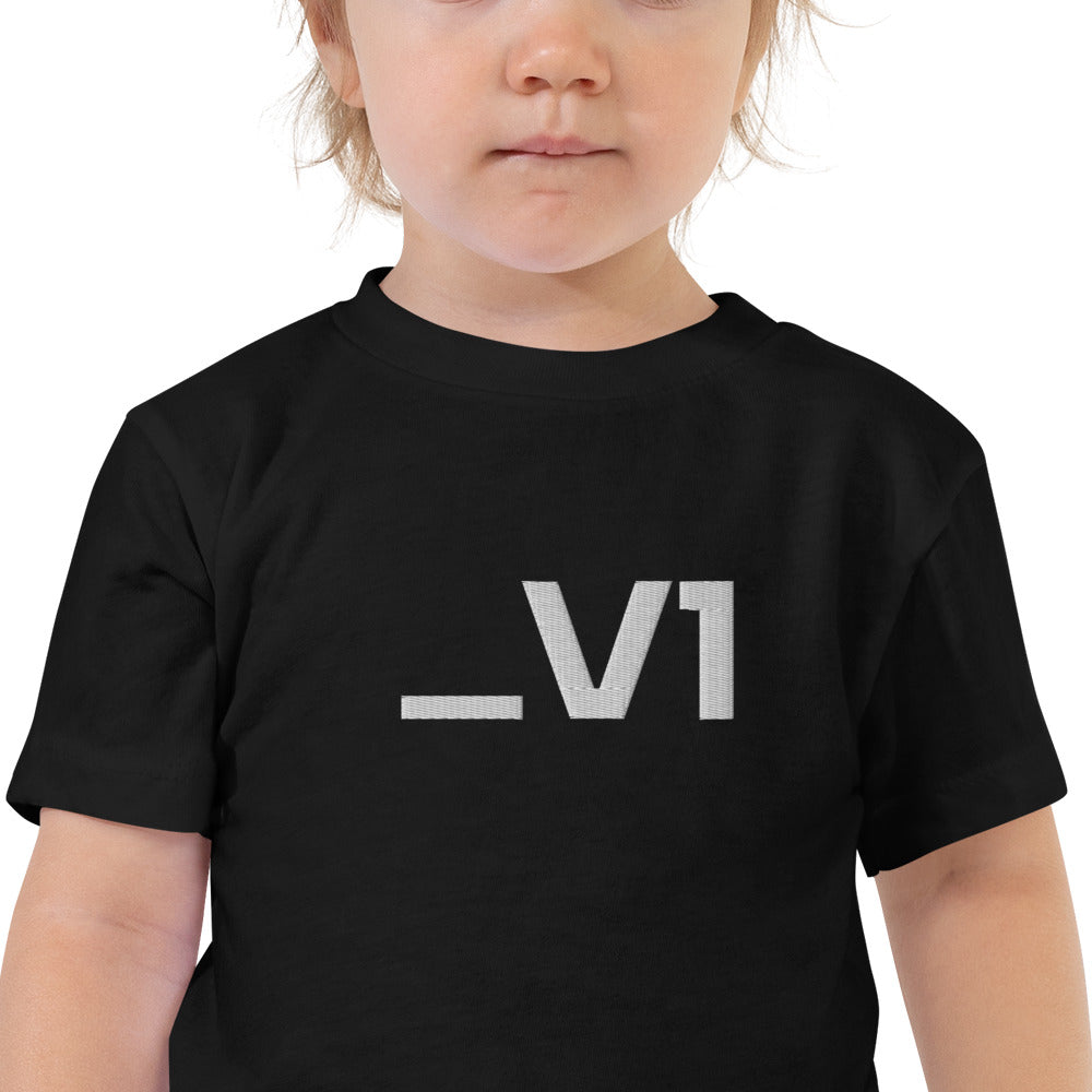 _V1 Embroidered Toddler Short Sleeve Tee
