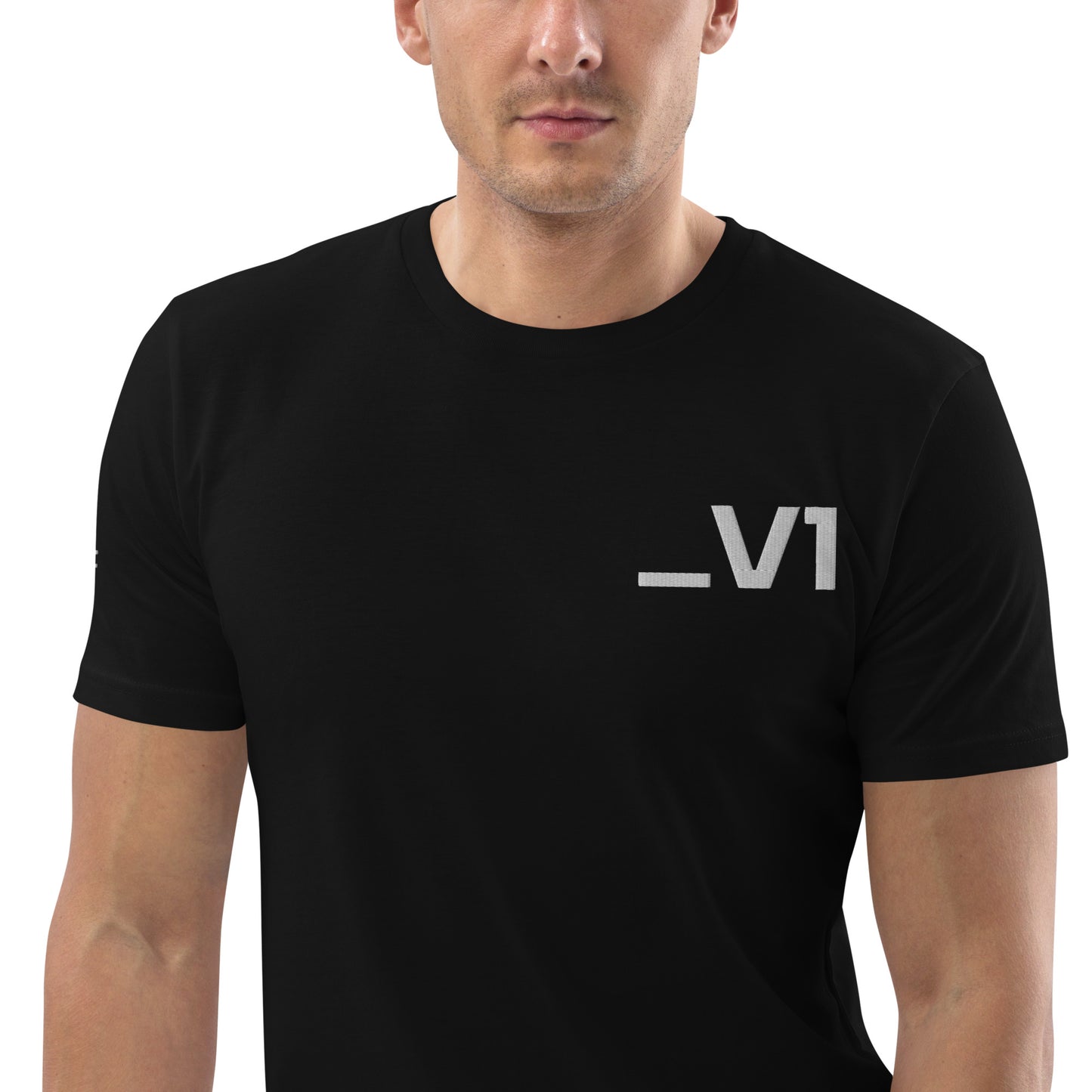 _V1 Embroidered Unisex organic cotton t-shirt