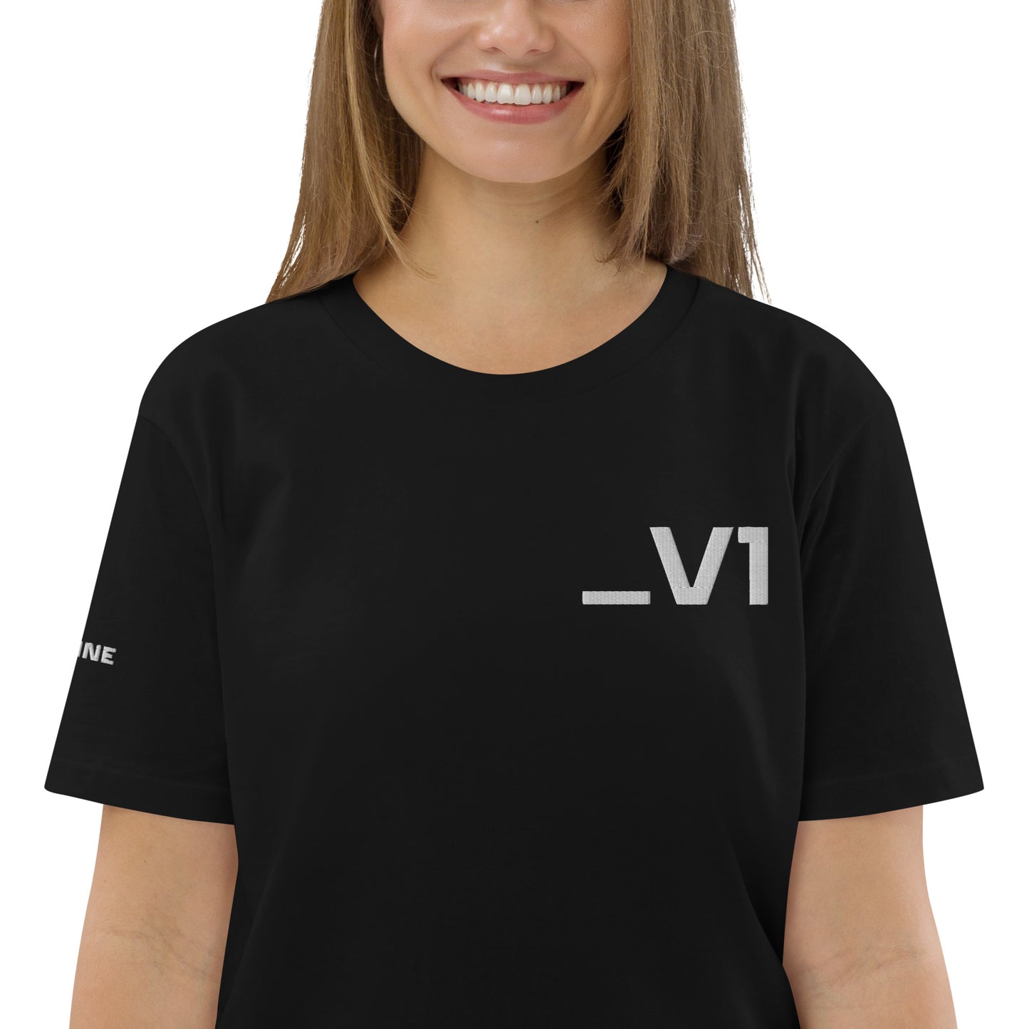 _V1 Embroidered Unisex organic cotton t-shirt
