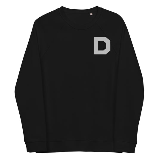 D Icon Unisex organic raglan sweatshirt