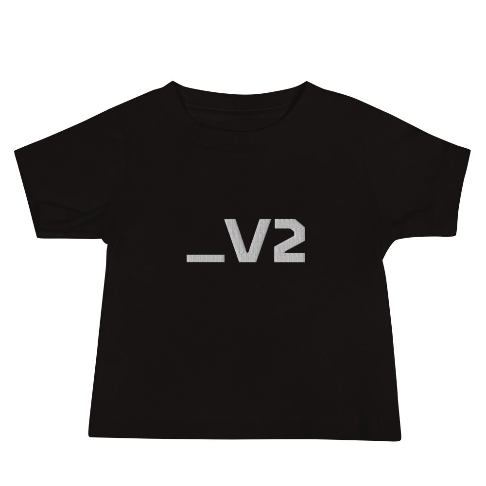 _V2 Embriodered Baby Jersey Short Sleeve Tee
