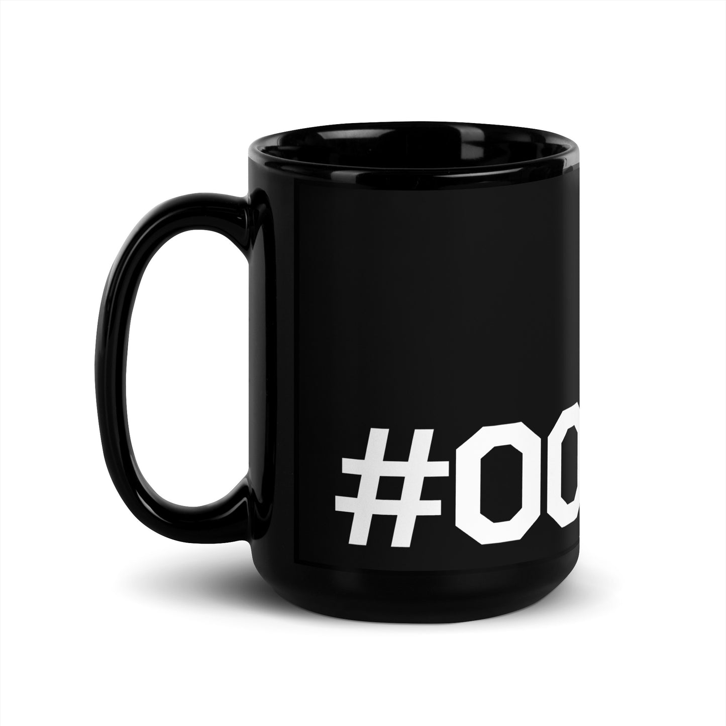 #000000 Black Glossy Mug