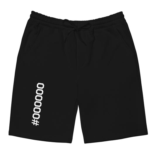 #000000 Embroidered Men's fleece shorts
