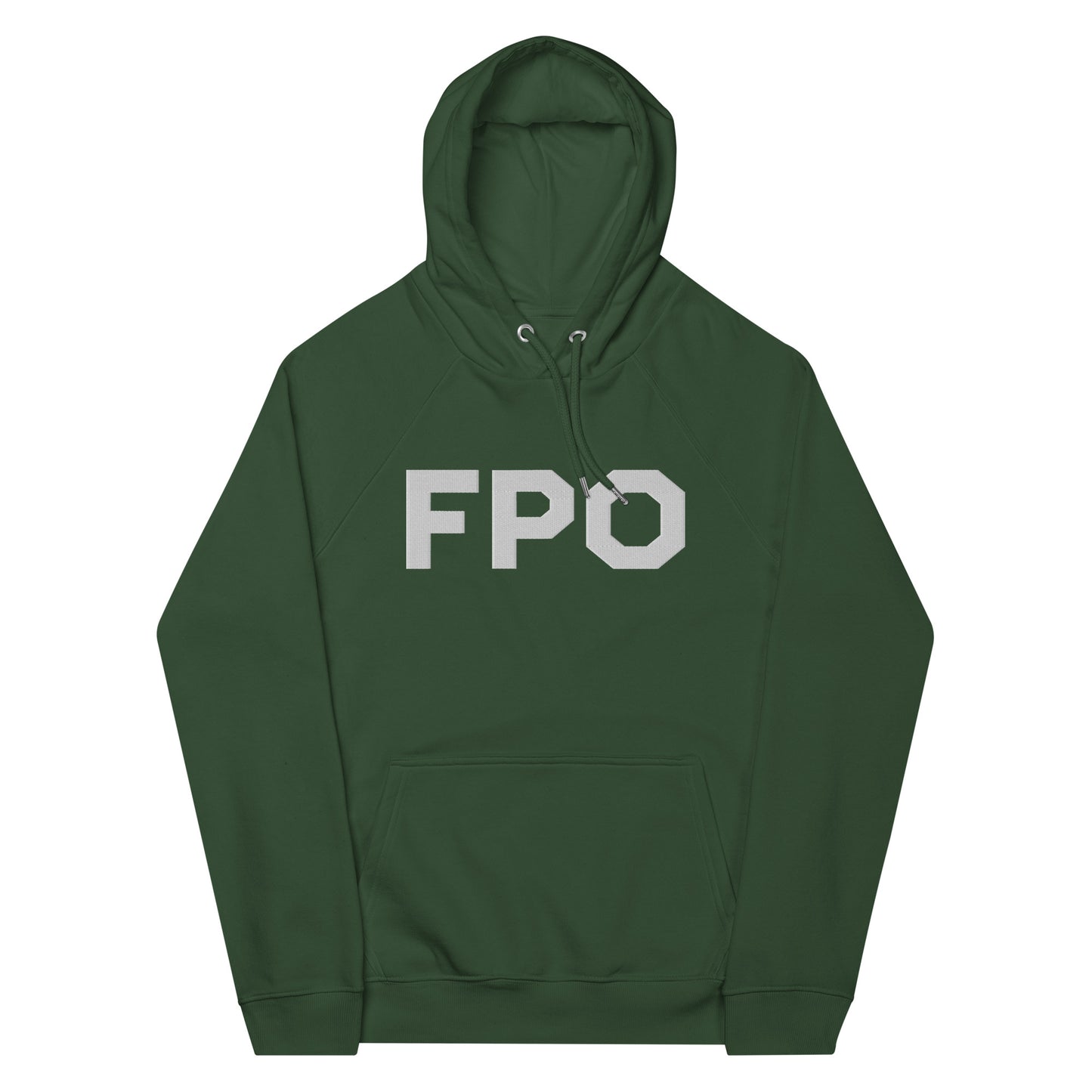 FPO Embroidered Unisex eco raglan hoodie