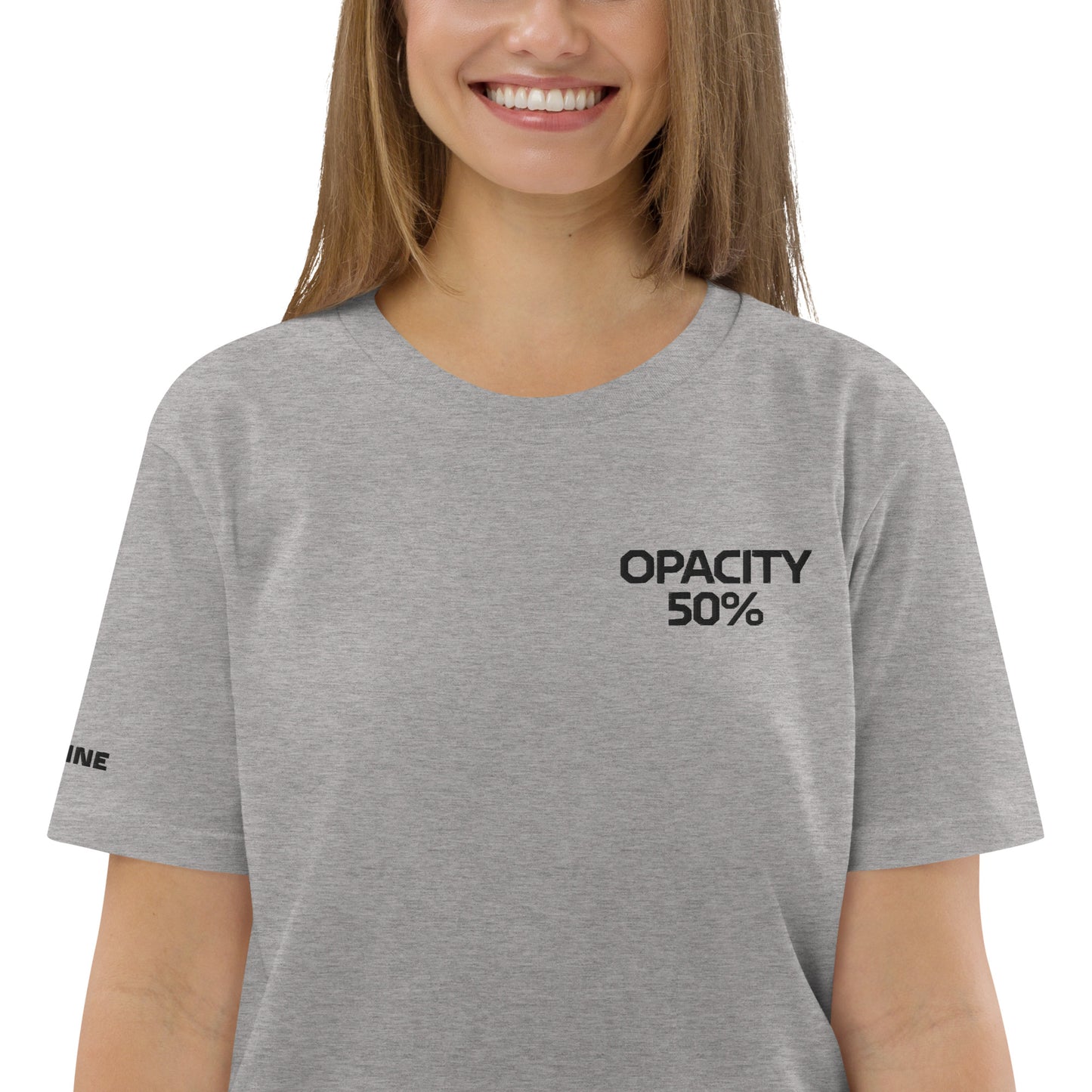Opacity 50% Unisex organic cotton t-shirt