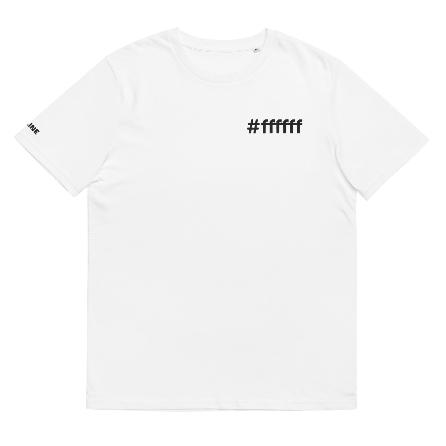 #ffffff Embroidered Unisex organic cotton t-shirt