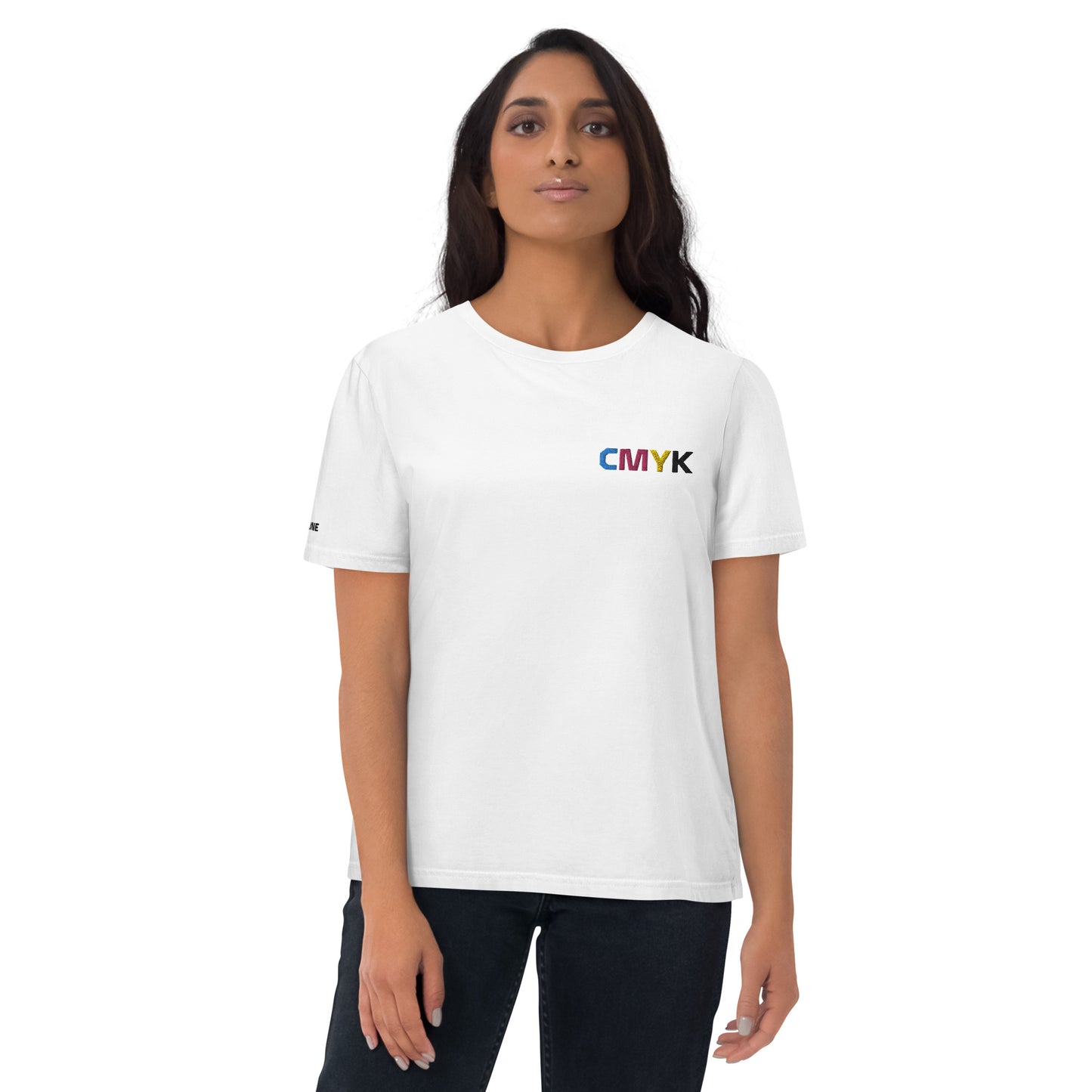 CMYK Embroidered Unisex organic cotton t-shirt
