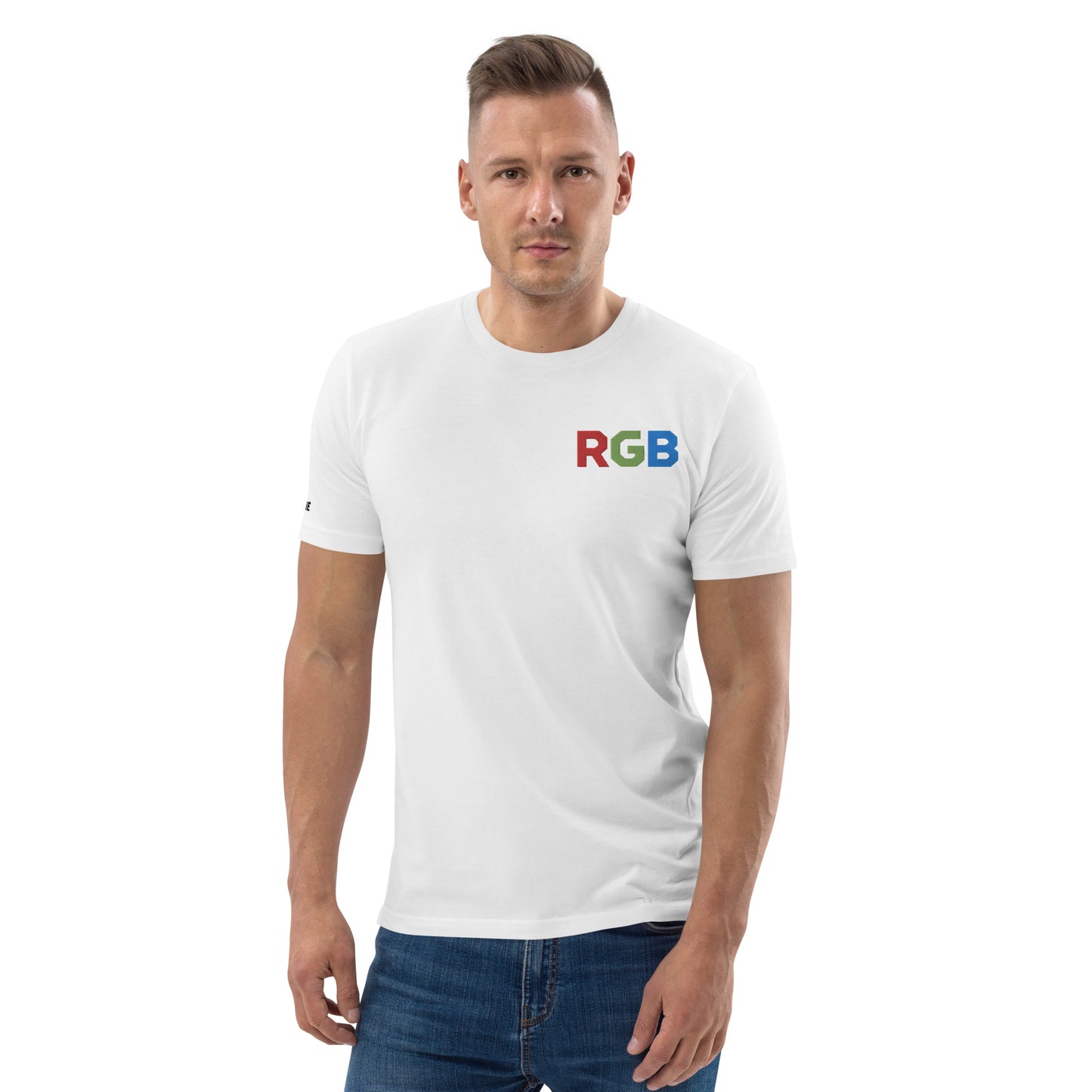 RGB Embroidered Unisex organic cotton t-shirt