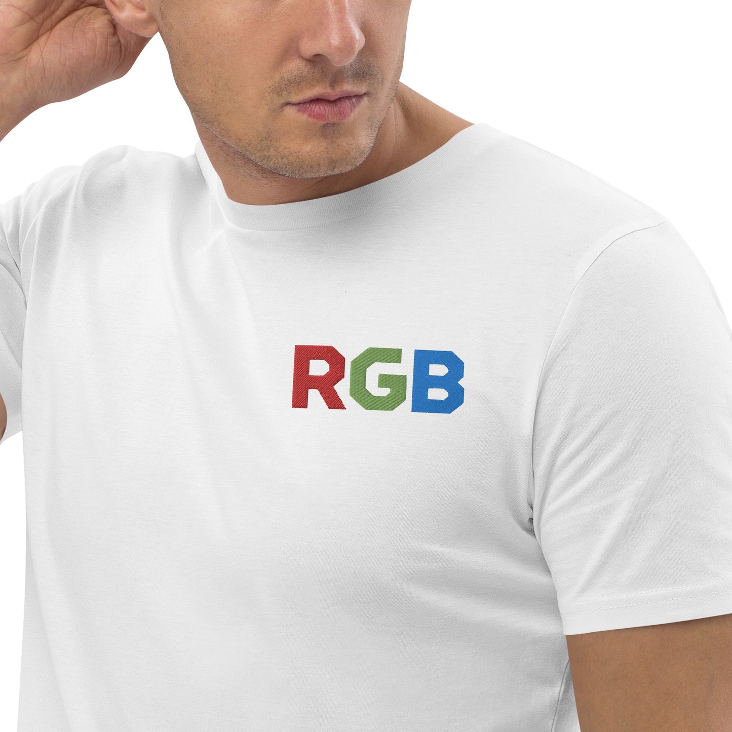 RGB Embroidered Unisex organic cotton t-shirt