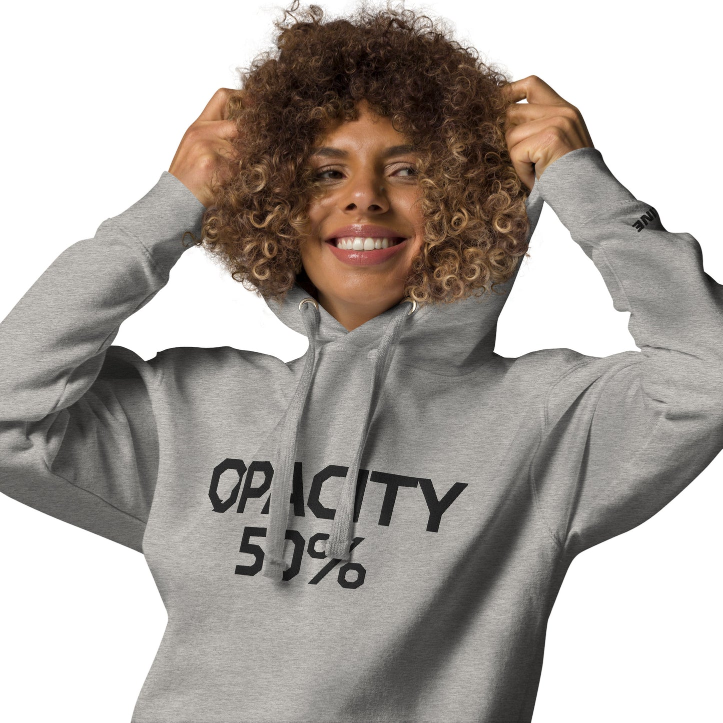 Opacity 50% Large Embroidery Unisex Hoodie