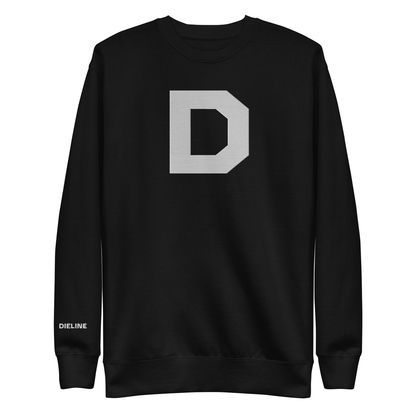 D Icon Large Embroidery Unisex Premium Sweatshirt