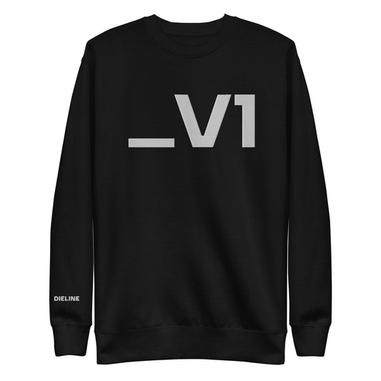 _V1 Large Embroidery Unisex Premium Sweatshirt