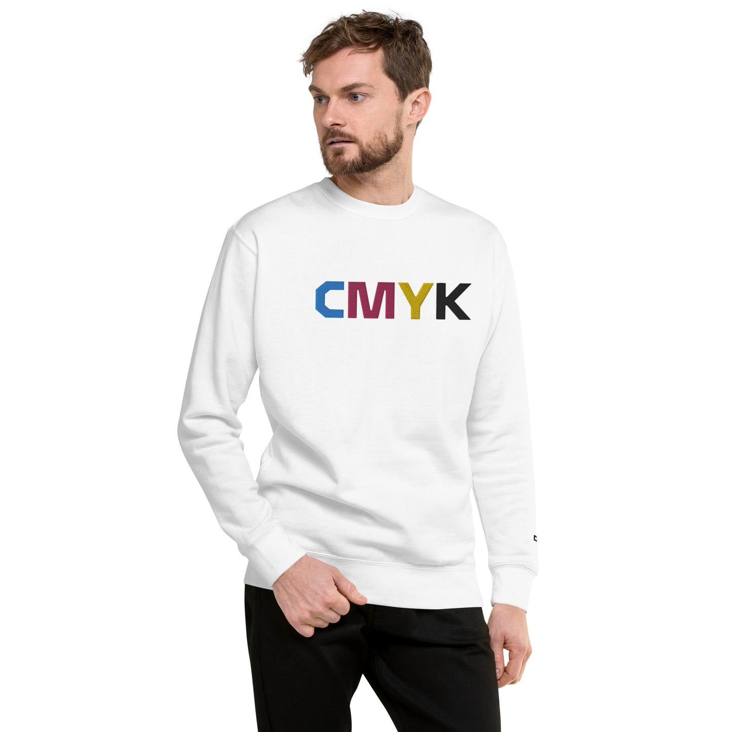 CMYK Large Embroidery Unisex Premium Sweatshirt