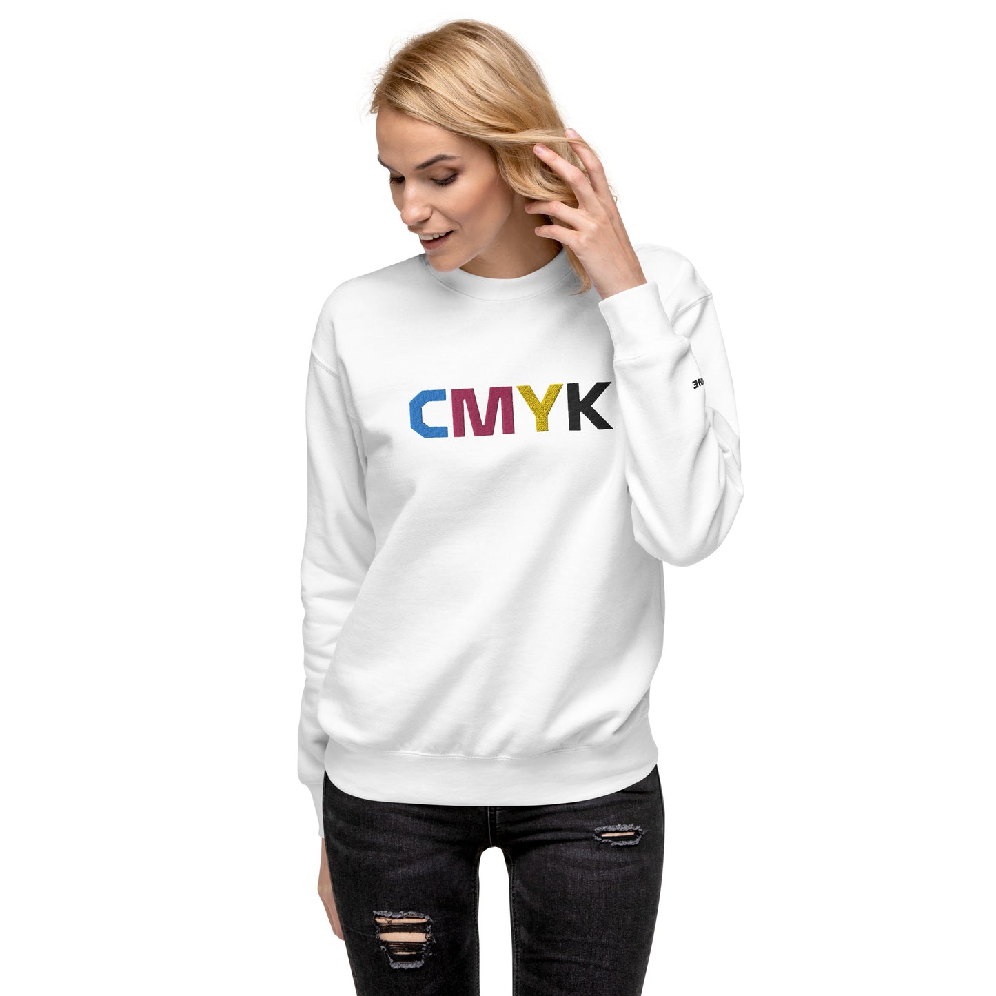 CMYK Large Embroidery Unisex Premium Sweatshirt