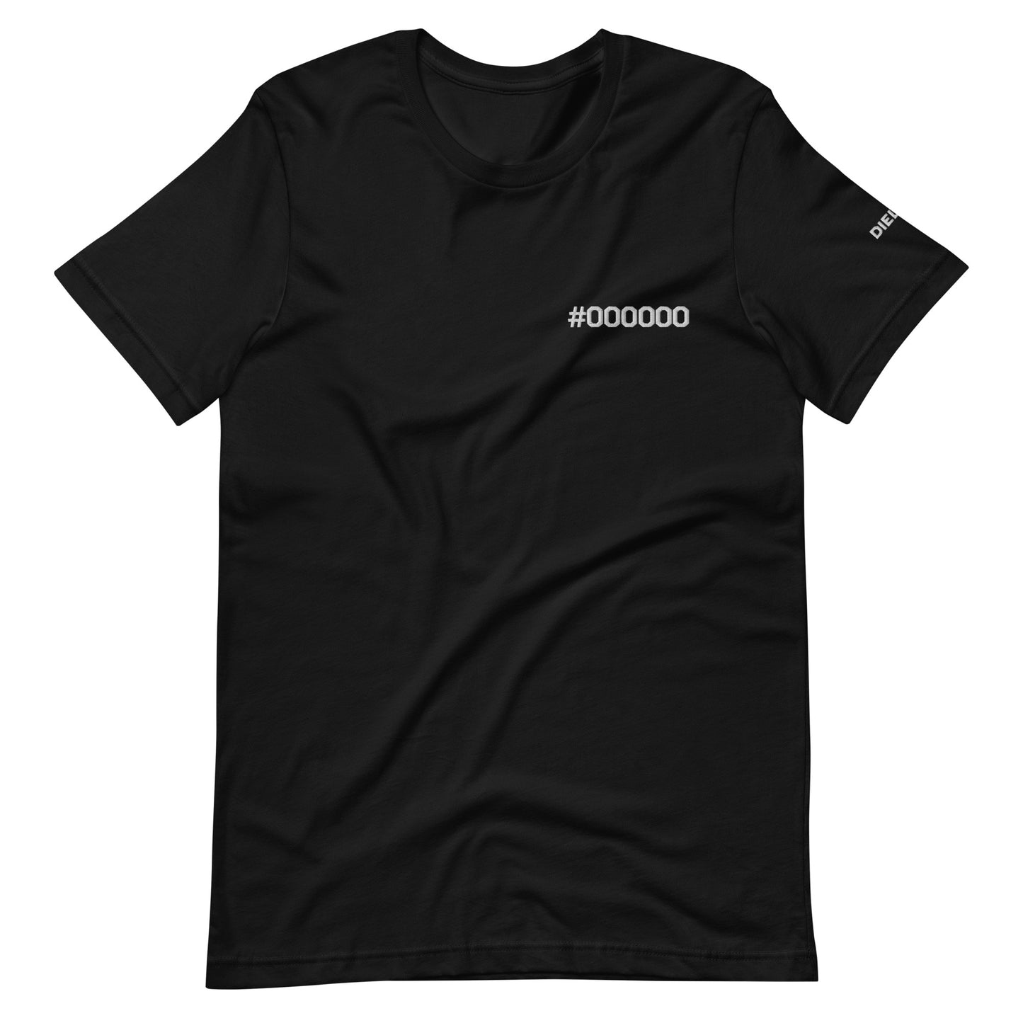 #000000 Embroidered Unisex t-shirt