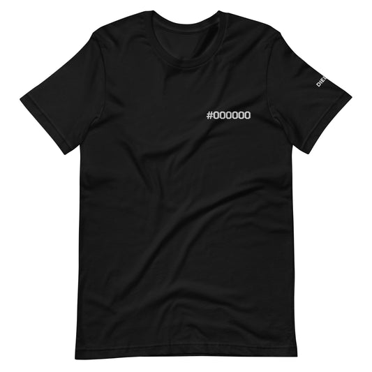 #000000 Embroidered Unisex t-shirt