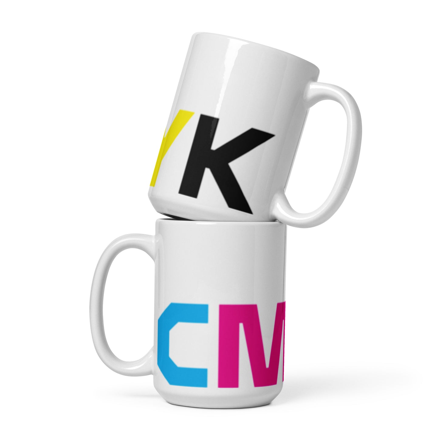 CMYK White glossy mug