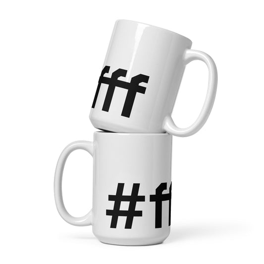 #ffffff White glossy mug