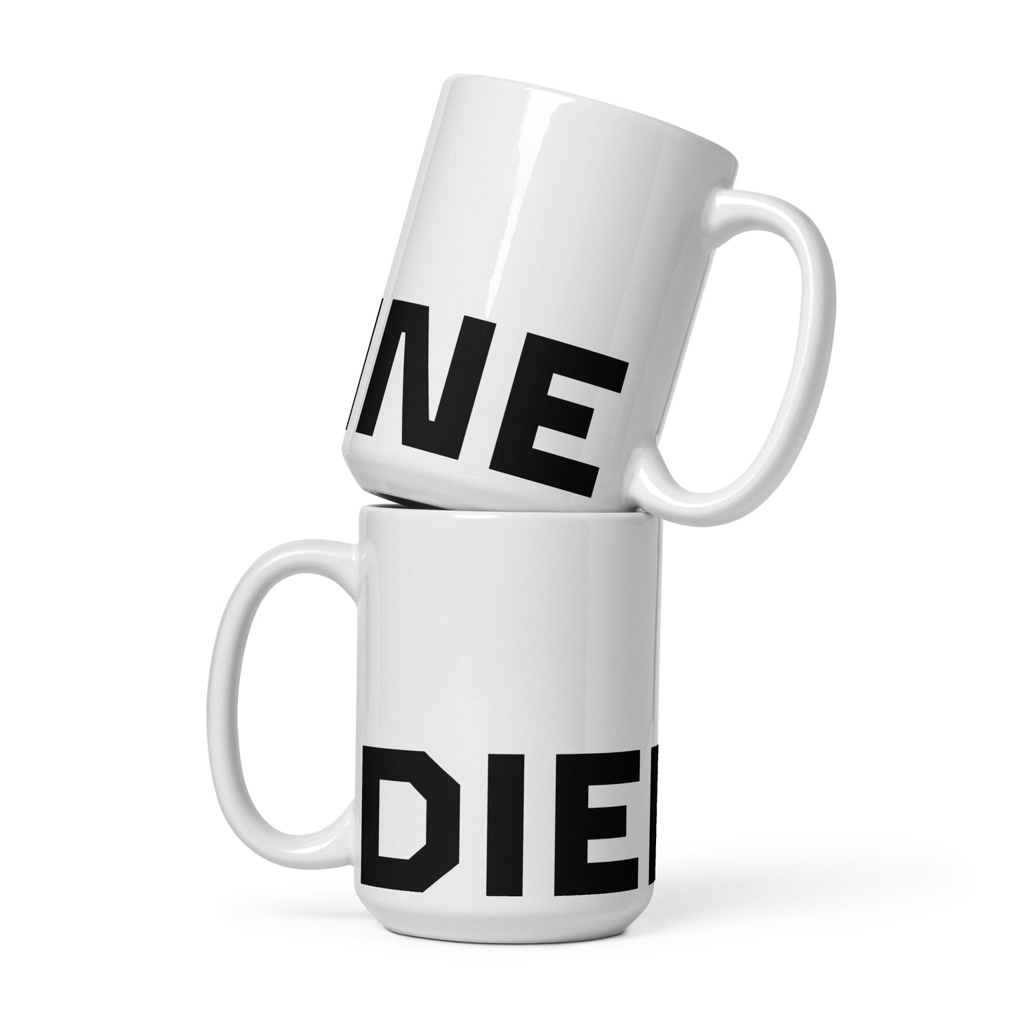 Dieline Logo White glossy mug