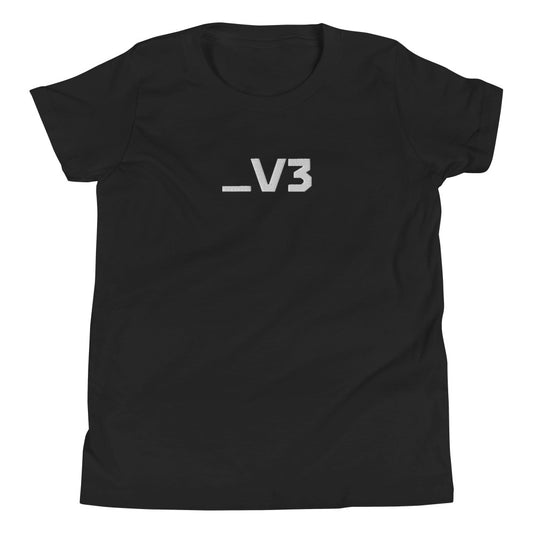 _V3 Embroidered Youth Short Sleeve T-Shirt
