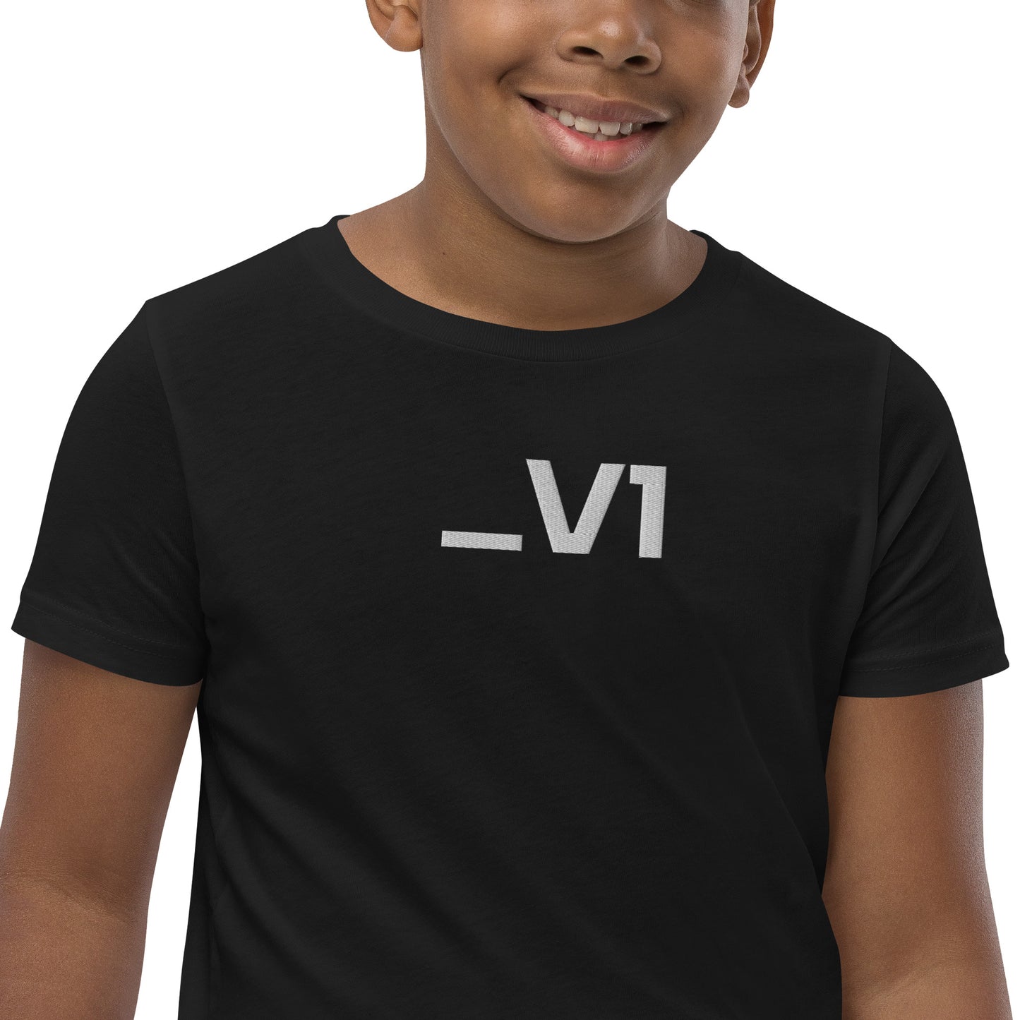 _V1 Embroidered Youth Short Sleeve T-Shirt